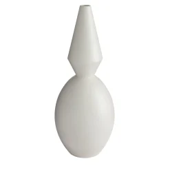 Vaso Kimolia in ceramica bianca opaca di Jean-Christophe Clair