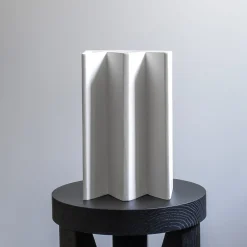 Vaso King in ceramica bianca