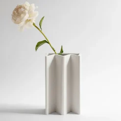 Vaso King in ceramica bianca