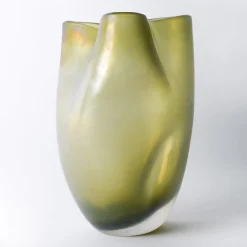Vaso Laguna Bacan in Vetro di Murano Giallo