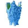 Vaso Lava grande in resina azzurra e verde mela di Gaetano Pesce