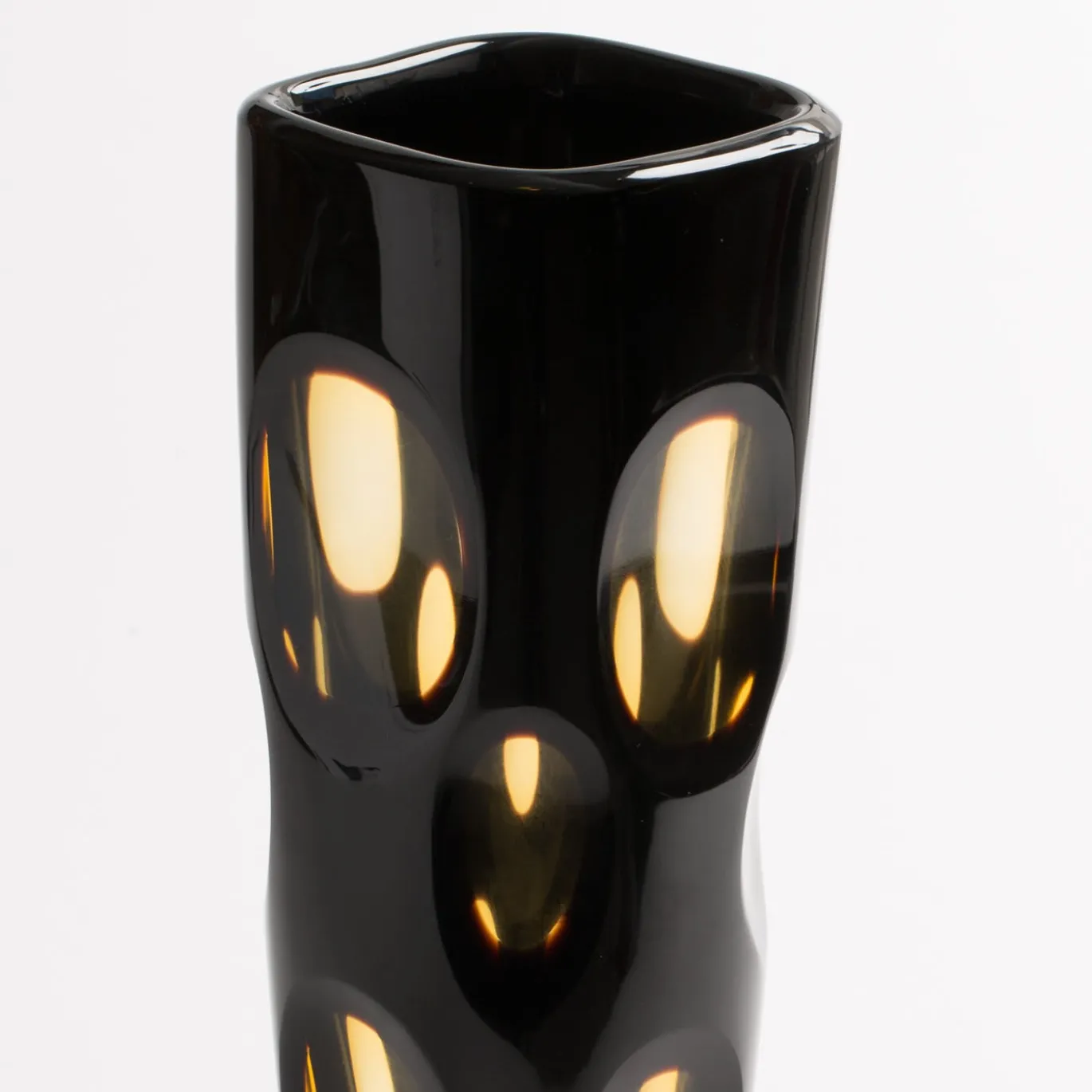 Vaso Leonardo in Vetro Nero