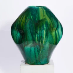 Vaso Linfa in ceramica verde