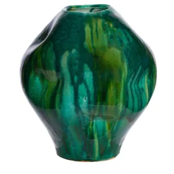 Vaso Linfa in ceramica verde