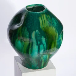 Vaso Linfa in ceramica verde