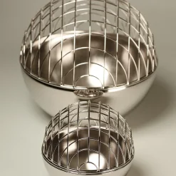 Vaso Magellano 15 in ottone argento di Vico Magistretti