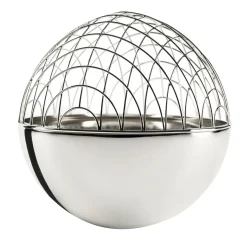 Vaso Magellano 15 in ottone argento di Vico Magistretti