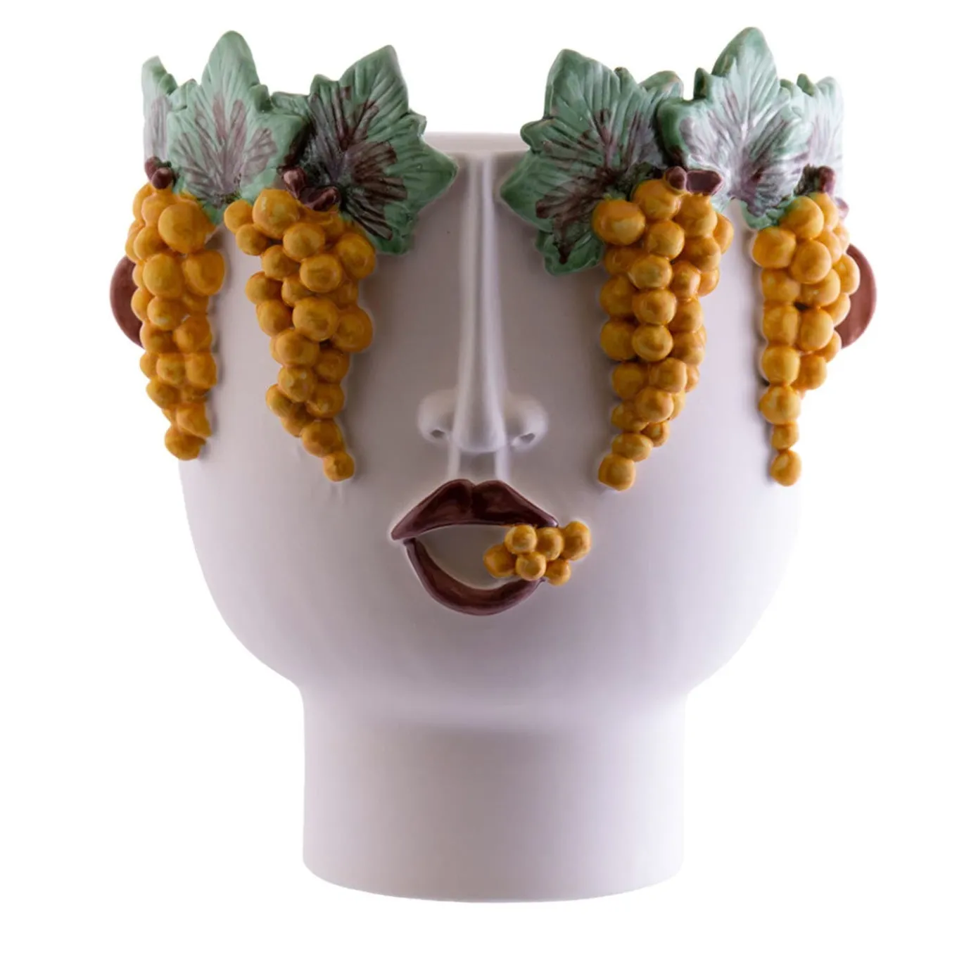 Vaso Malvasia la Venditrice d'Uva in Ceramica Bianca