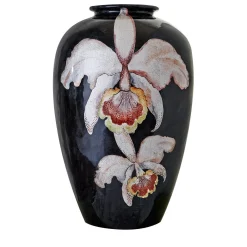 Vaso Margherita con decoro orchidee