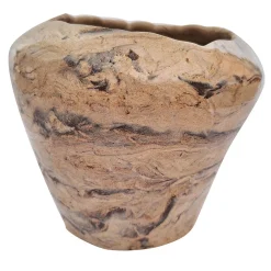 Vaso Marmo in ceramica beige effetto marmo