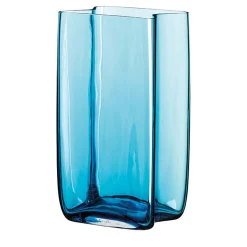 Vaso medio Bosco a balze di colore azzurro di Carlo Moretti