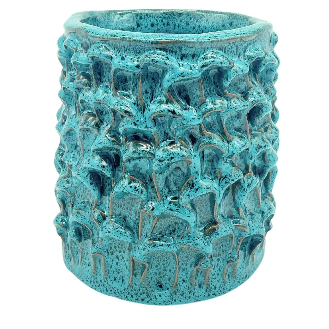 Vaso Medio in Ceramica Onda Blu Biscay Bay e Blu Marino