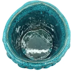 Vaso Medio in Ceramica Onda Blu Biscay Bay e Blu Marino