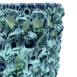 Vaso Medio in Ceramica Onda Blu Acqua e Acqua Salata