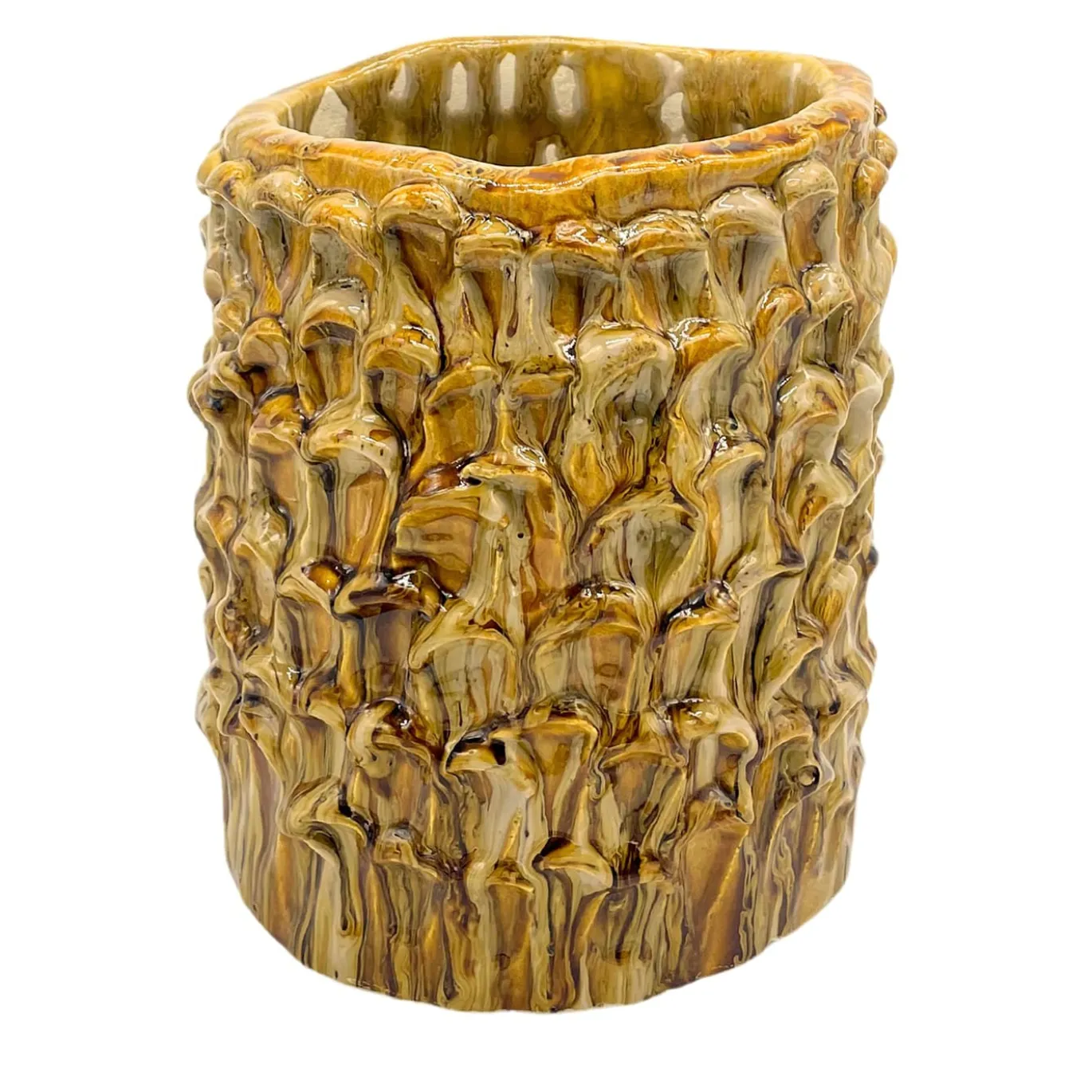 Vaso Medio in Ceramica Onda Crème Caramel