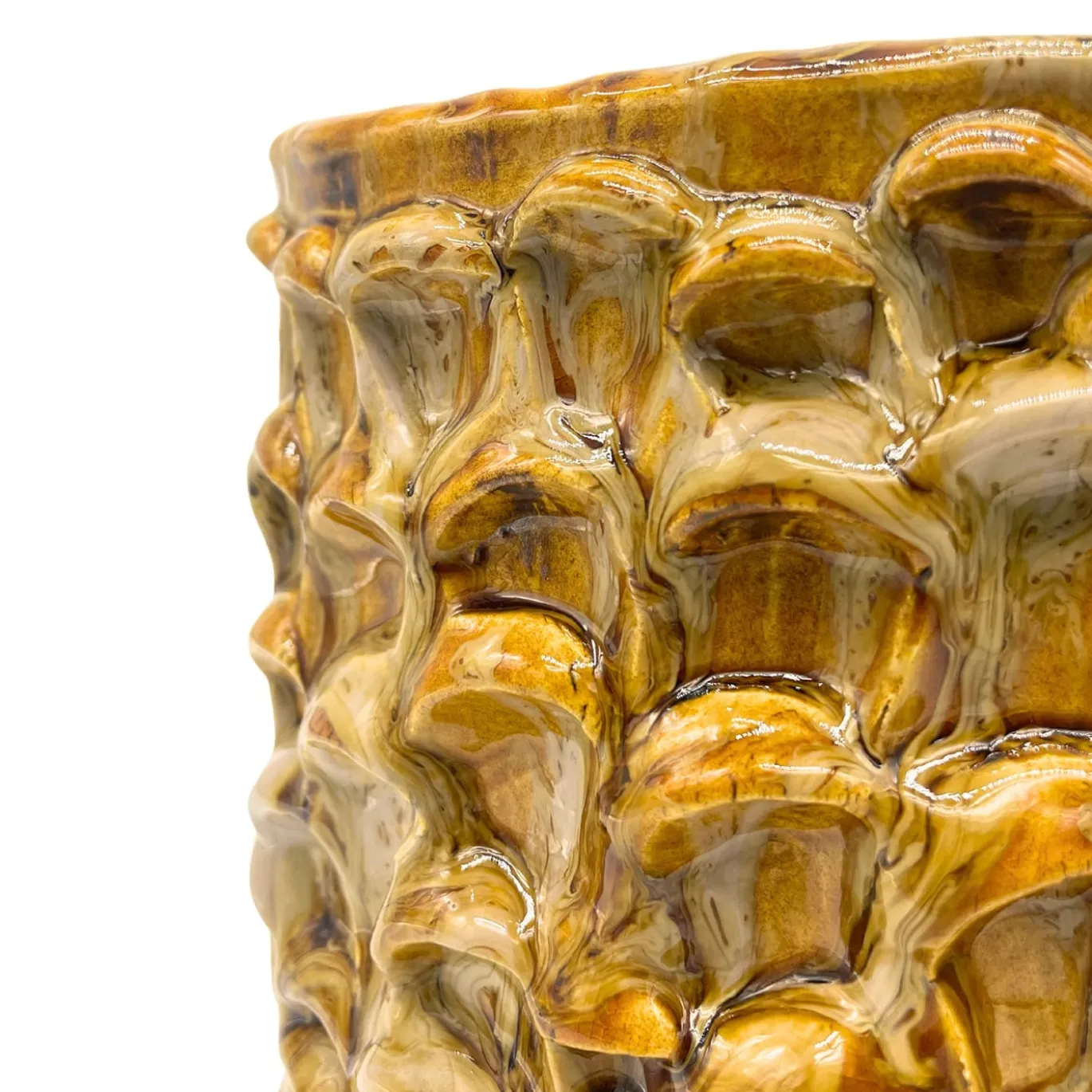 Vaso Medio in Ceramica Onda Crème Caramel