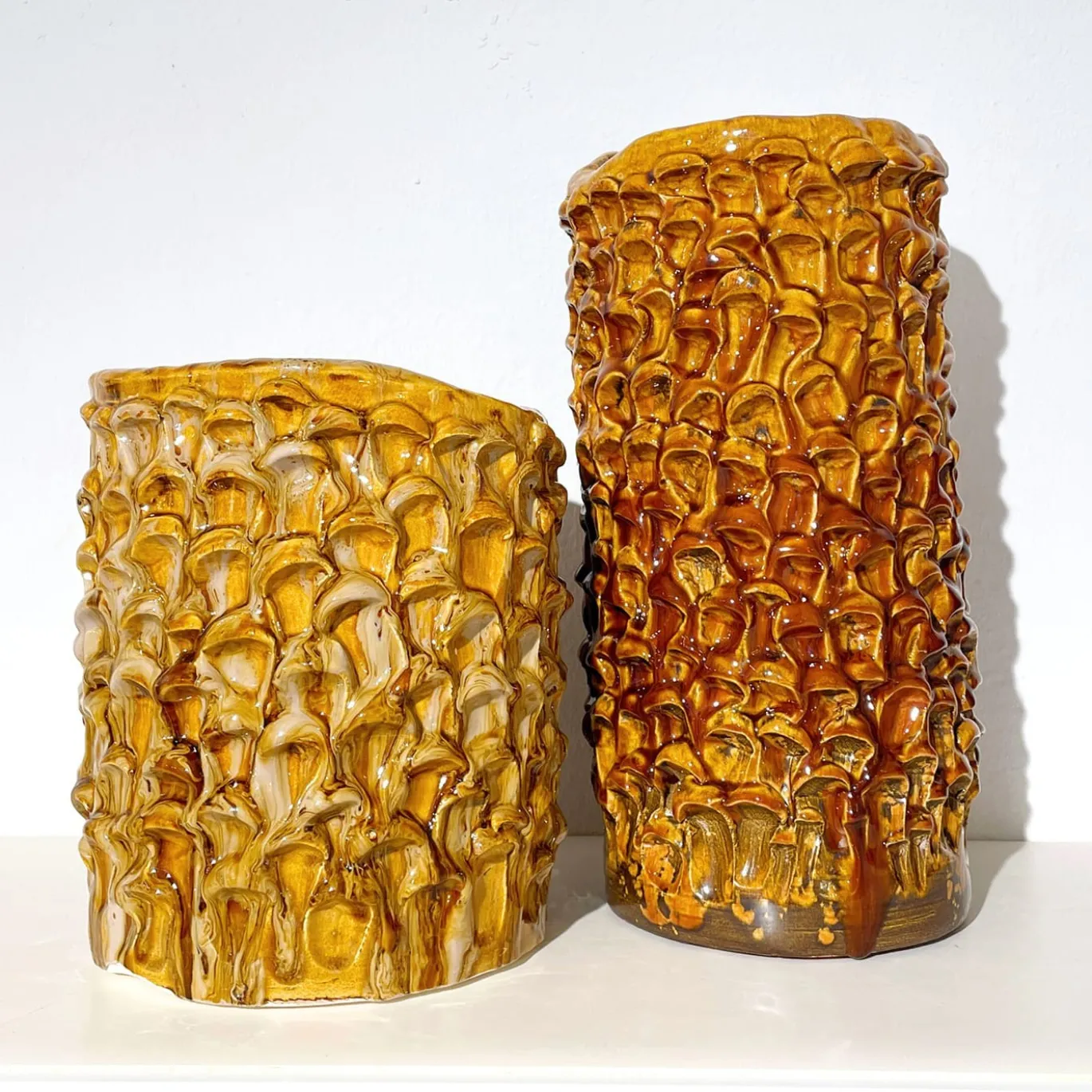 Vaso Medio in Ceramica Onda Crème Caramel