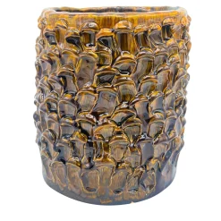 Vaso Medio in Ceramica Onda Miele Traslucido