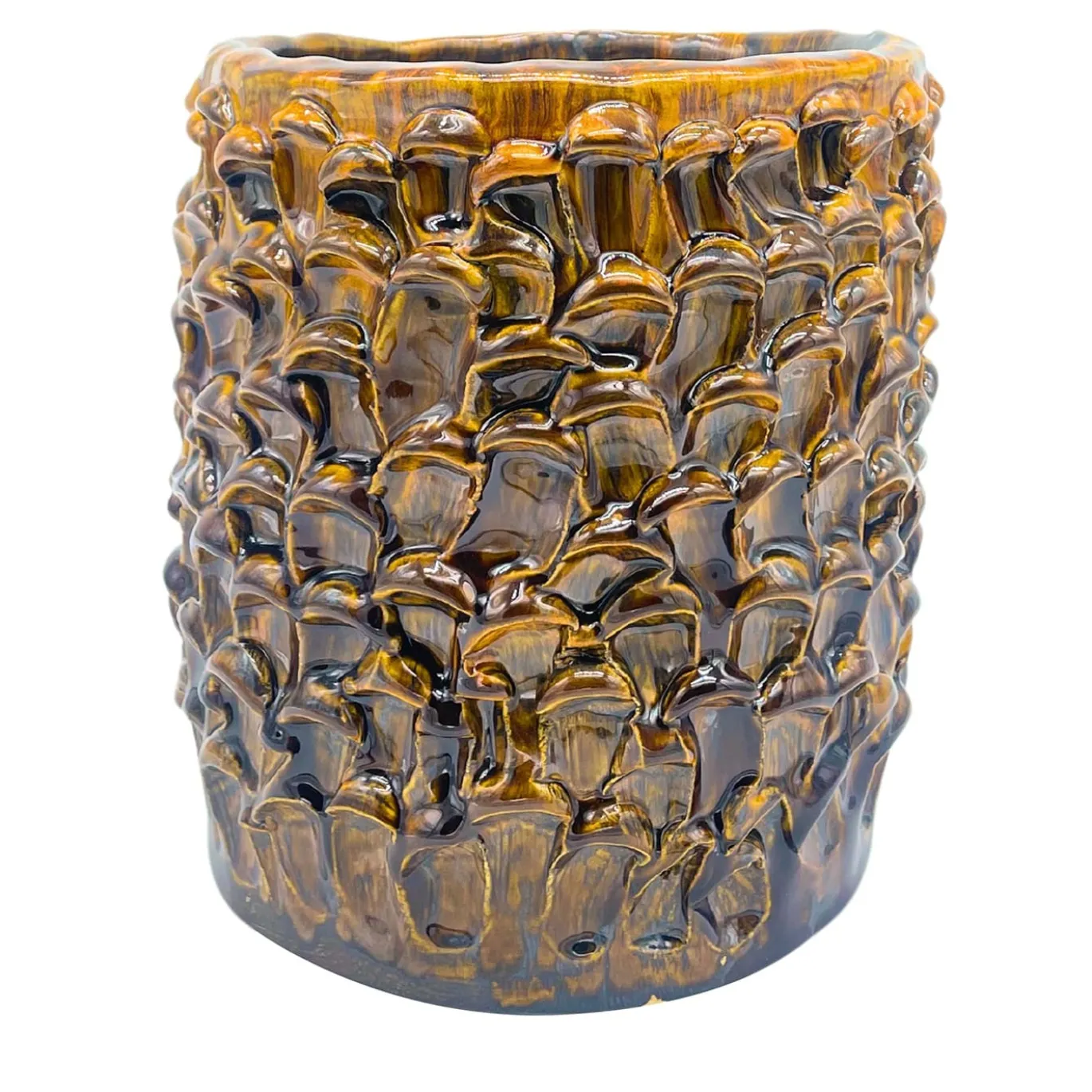 Vaso Medio in Ceramica Onda Miele Traslucido