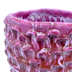 Vaso Medio in Ceramica Onda Viola Zucchero e Smalto Lilla