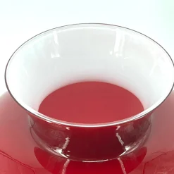 Vaso medio in vetro di Murano bordeaux ad anfora