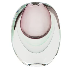 Vaso medio in vetro soffiato essence ametista, verde e grigio