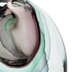 Vaso medio in vetro soffiato essence ametista, verde e grigio