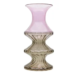Vaso medio Madame rosa e grigio