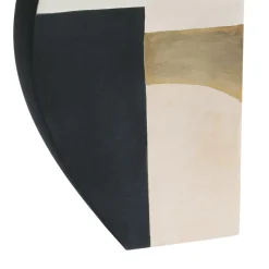 Vaso medio Pacay astratto con foglia d'oro