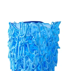 Vaso Medusa grande in resina azzurra di Gaetano Pesce