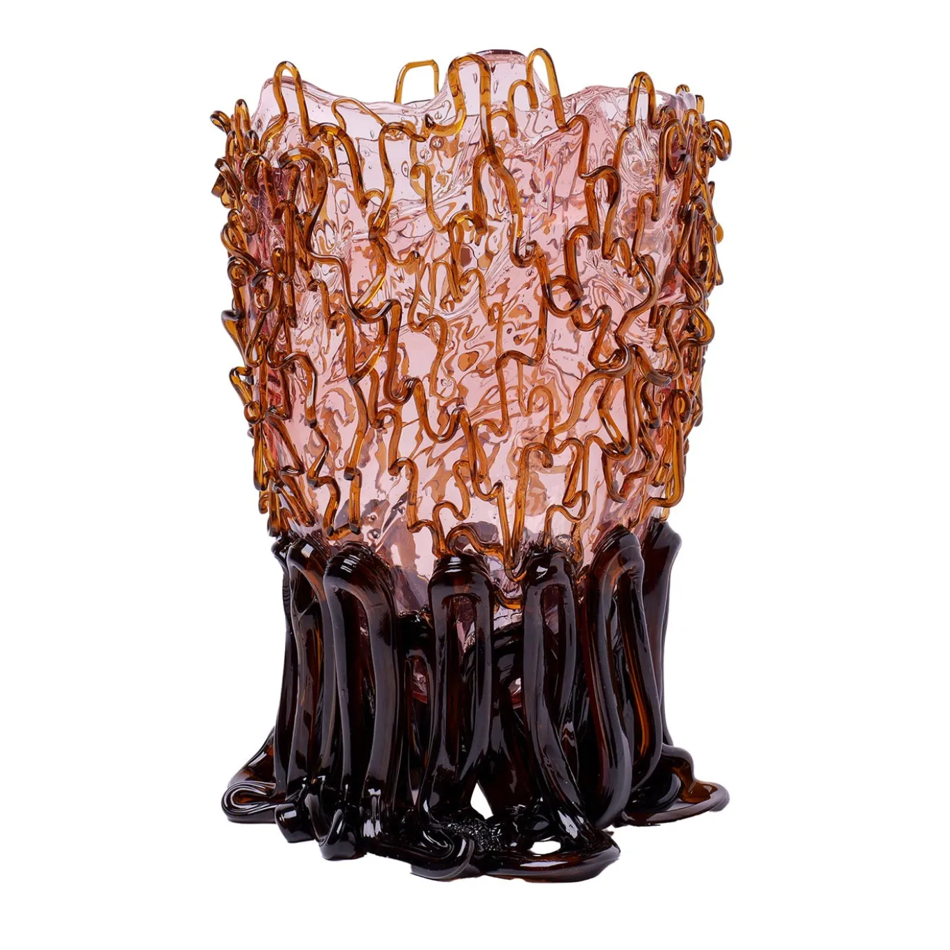 Vaso Medusa L in Resina Rosa di Gaetano Pesce