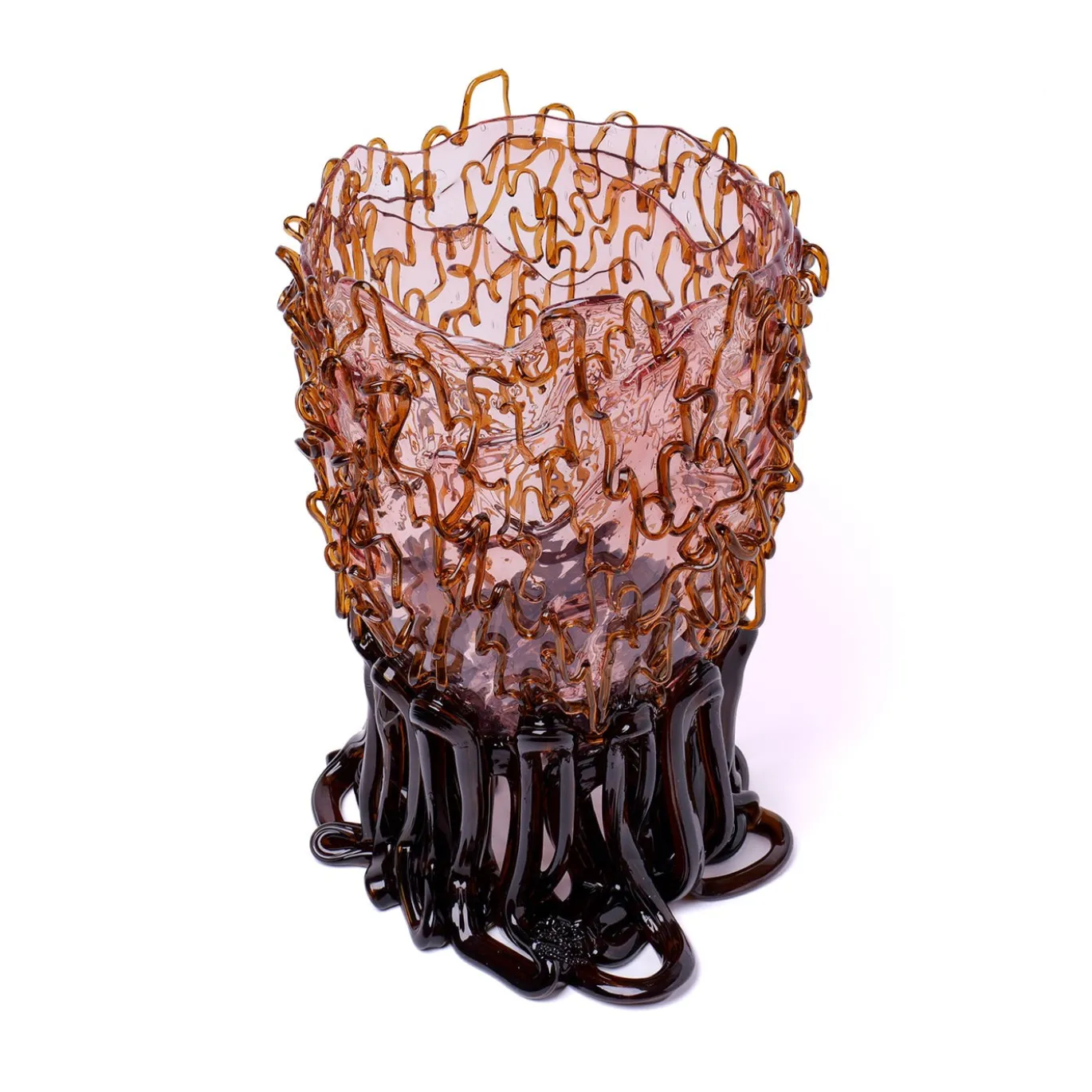 Vaso Medusa L in Resina Rosa di Gaetano Pesce