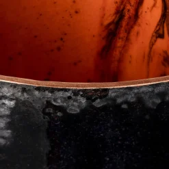 Vaso Mercurio smaltato arancione L