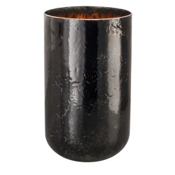 Vaso Mercurio smaltato arancione L