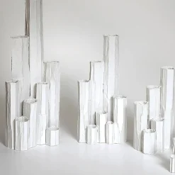 Vaso Metropoli Corteccia Bianco