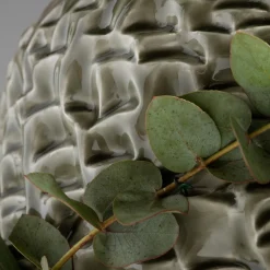 Vaso Mino in ceramica verde canapa lucido