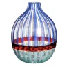 Vaso monofiore blu/rosso N. 1