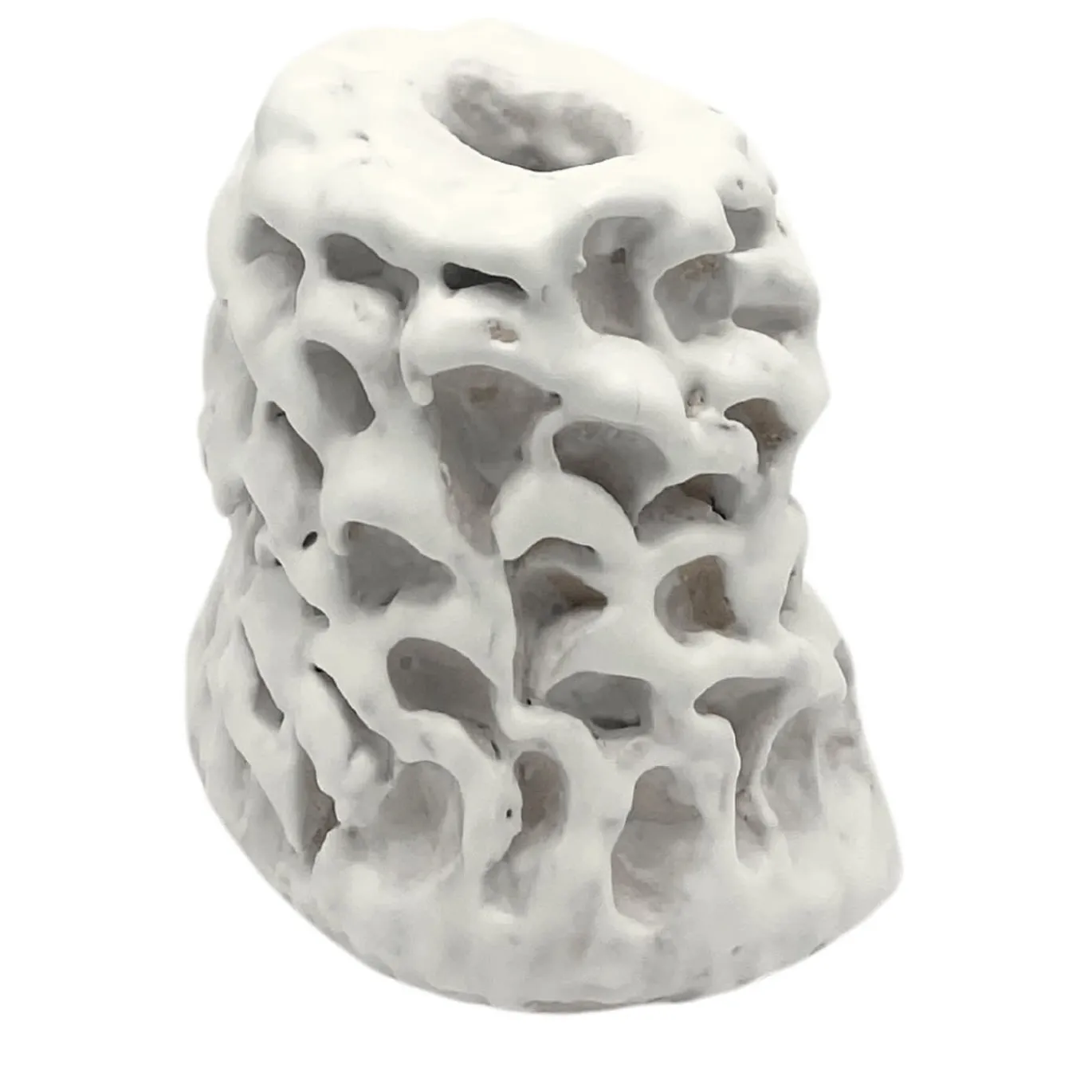 Vaso Monofiore in Ceramica Bud Serie Onda Avorio