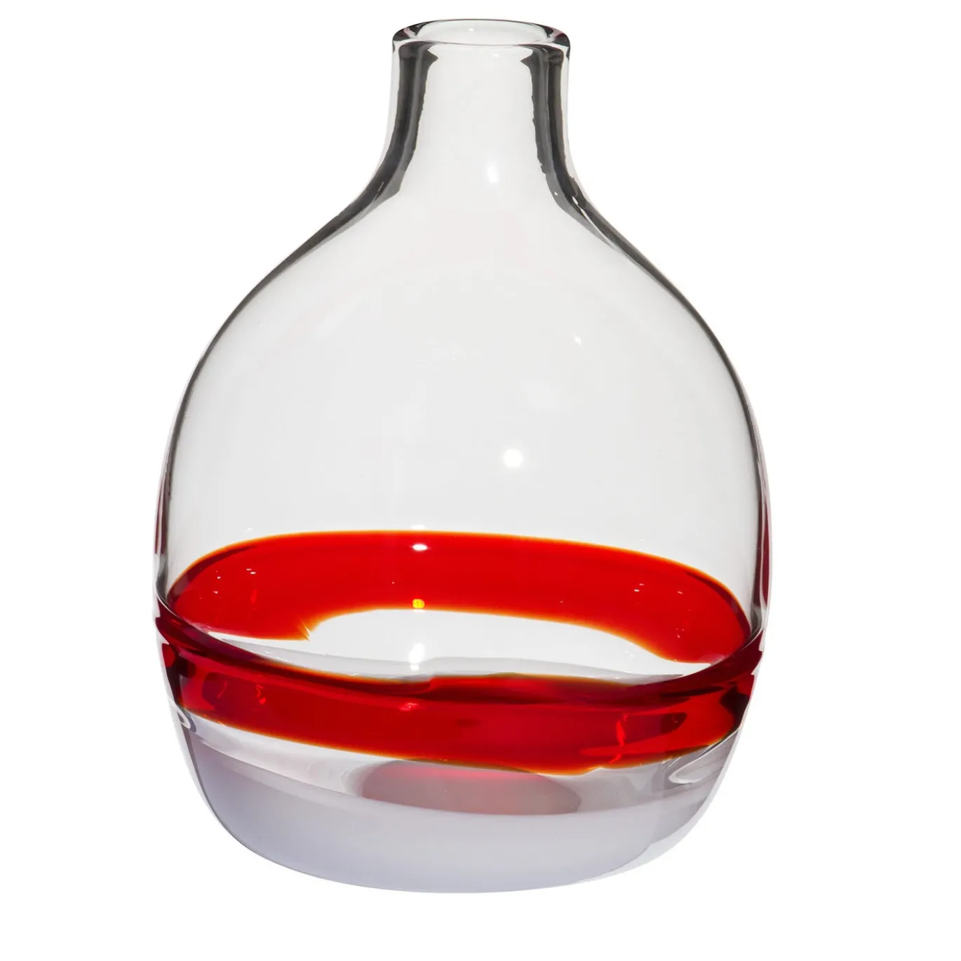 Vaso monofiore linea rossa
