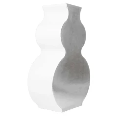 Vaso Moon 06 in ceramica con smalto platino