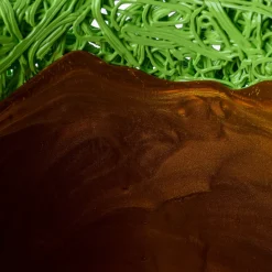 Vaso Moss in resina verde mela opaco e oro di Gaetano Pesce