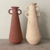 Vaso n. 133 Alto di Ceramica Bianca a Texture Ruvida