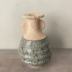 Vaso n. 132b in ceramica Azzurro Testurizzato
