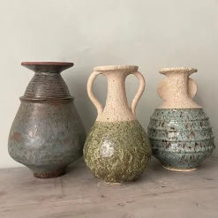 Vaso n. 132b in ceramica Azzurro Testurizzato