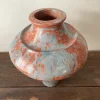 Vaso n. 173 con effetto marmo rosso e azzurro