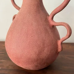 Vaso n. 138 Decorativo in Ceramica Rossa Testurizzata