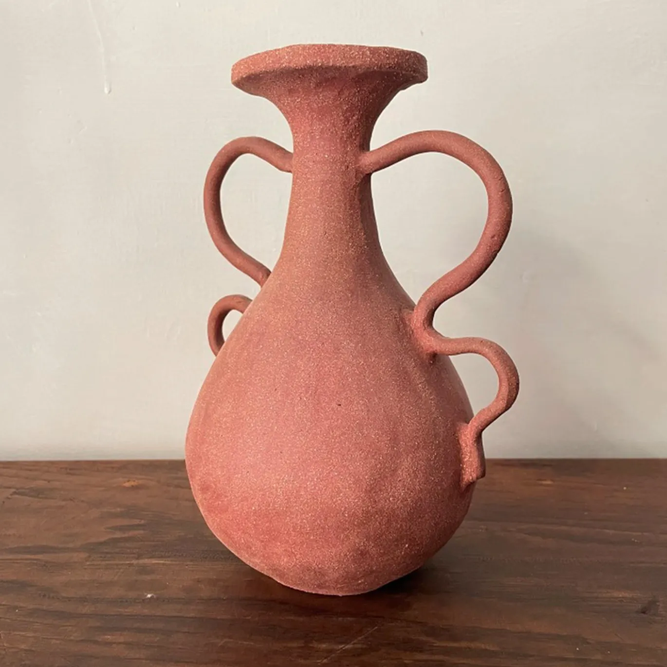 Vaso n. 138 Decorativo in Ceramica Rossa Testurizzata