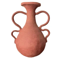 Vaso n. 138 Decorativo in Ceramica Rossa Testurizzata