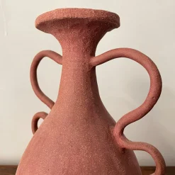 Vaso n. 138 Decorativo in Ceramica Rossa Testurizzata