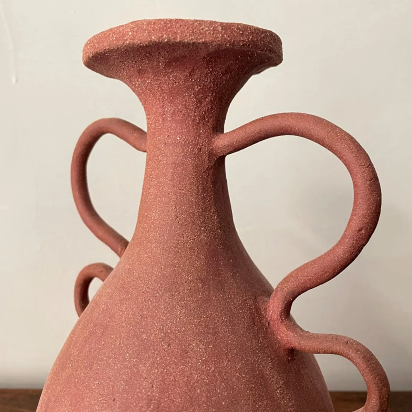 Vaso n. 138 Decorativo in Ceramica Rossa Testurizzata